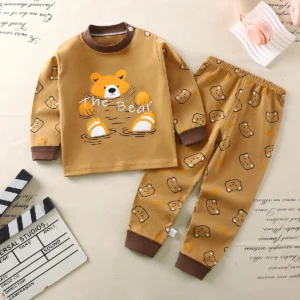 0-4 Year Old Baby Clothes Cartoon Pajamas Set Children Long Sleeve Home Clothes Tops + Pants Two-piece Toddler Boys Underwear