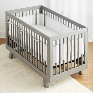 2 Pieces/Set Newborn Crib Set Bed Surround Protector Baby Mesh Crib Bumper Breathable Summer Crib Bedding Bumper