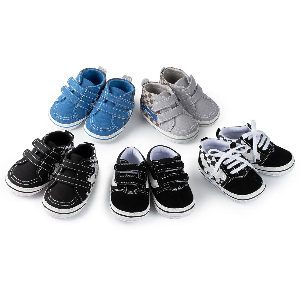 2023-New-Baby-Canvas-Sneakers-Anti-slip-Soft-Plaid-Baby-Boy-Girl-Shoes-Newborns-First-Walkers-5