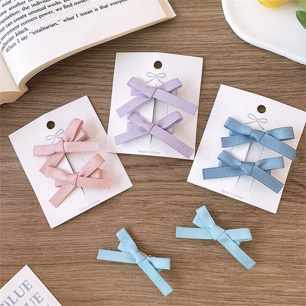 2Pcs-Set-Hair-Bow-Clips-For-Girls-Baby-Kawii-Barrettes-Cute-Haar-Accessoires-Kids-Colored-Ribbon