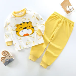 Autumn Clothing Baby Underwear Suit Kids Long Sleeve Trousers Two-piece Children's Outfits Cotton Cartoon Printed Kids Sets Pjs