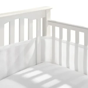 Baby Bed Protector Mesh Breathable Cot Bumpers Universal Fence for Newborn Solid Colors All Seasons