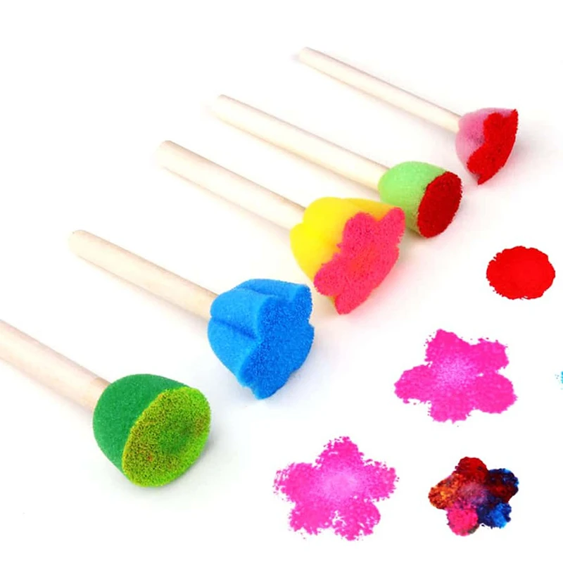 Children-DIY-Graffiti-Sponge-Brush-Set-Drawing-Toys-Broom-Shaped-Seal-Sponge-Brush-Art-Brush-Enlightenment-2