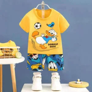 Disney Mickey Donald Duck Baby Clothing Girls Boys Cotton Suit for Children Two Clothes Sets for Babies Newborn Baby Clothes