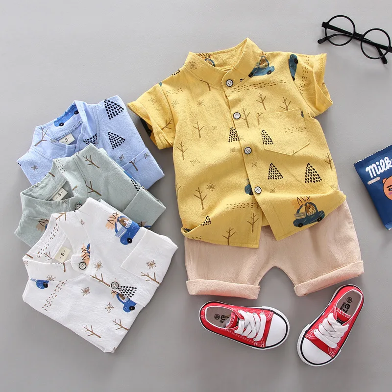 Fashion-Baby-Boy-s-Suit-Summer-Casual-Clothes-Set-Top-Shorts-2PCS-Baby-Clothing-Set-For