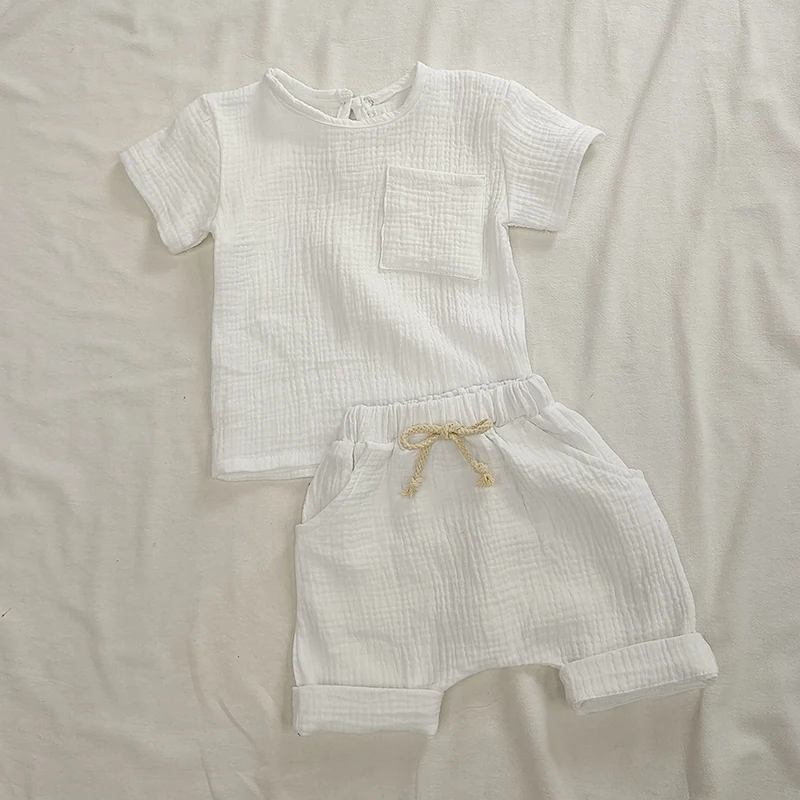Organic-Cotton-Baby-Clothes-Set-Summer-Casual-Tops-Shorts-For-Boys-Girls-Set-Unisex-Toddlers-2-1