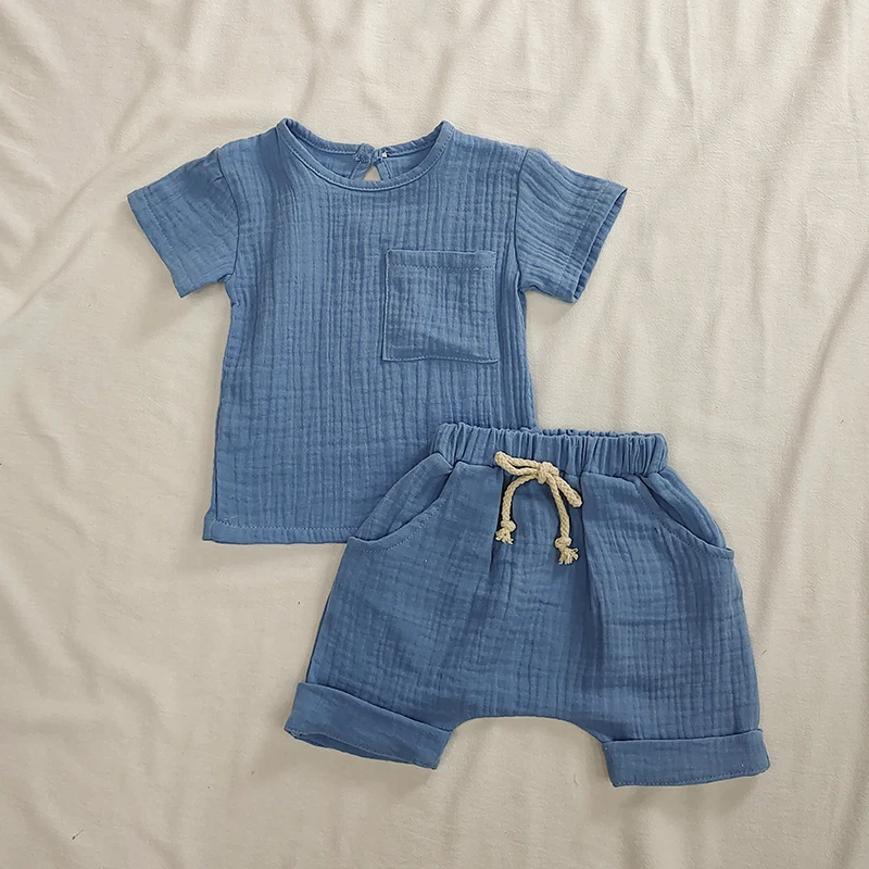 Organic-Cotton-Baby-Clothes-Set-Summer-Casual-Tops-Shorts-For-Boys-Girls-Set-Unisex-Toddlers-2-2