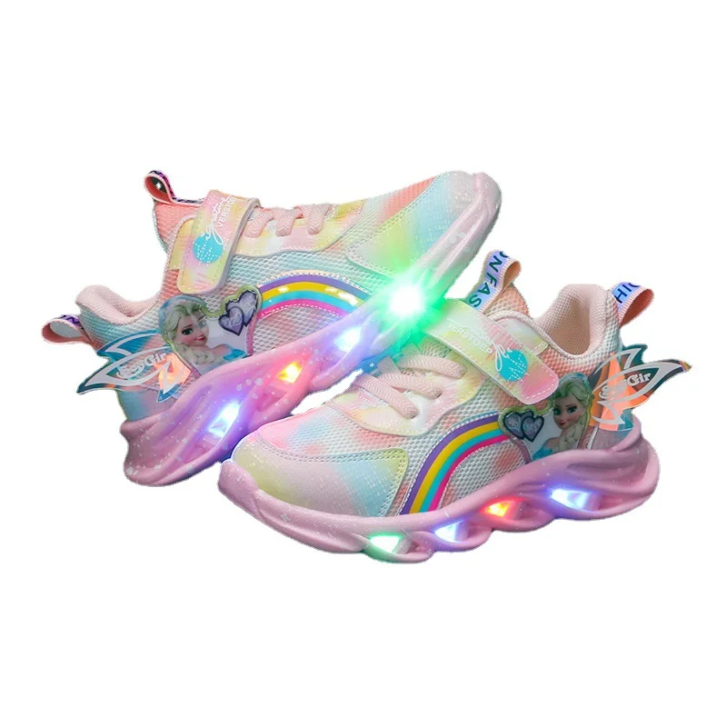 Sneakers-Disney-Frozen-Girls-Casual-Shoes-Up-LED-Light-Cartoon-Elsa-Princess-Shoes-Baby-Toddler-Shoes-5