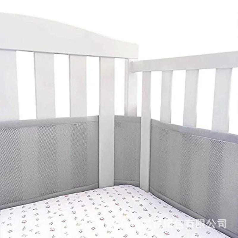 Solid-Color-Universal-Bed-Fence-for-Toddler-All-Seasons-Summer-Mesh-Breathable-Cot-Bumper-Newborn-Colors-2