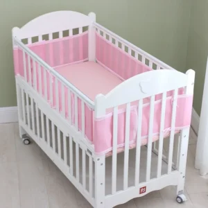Solid Color Universal Bed Fence for Toddler All Seasons Summer Mesh Breathable Cot Bumper Newborn Colors