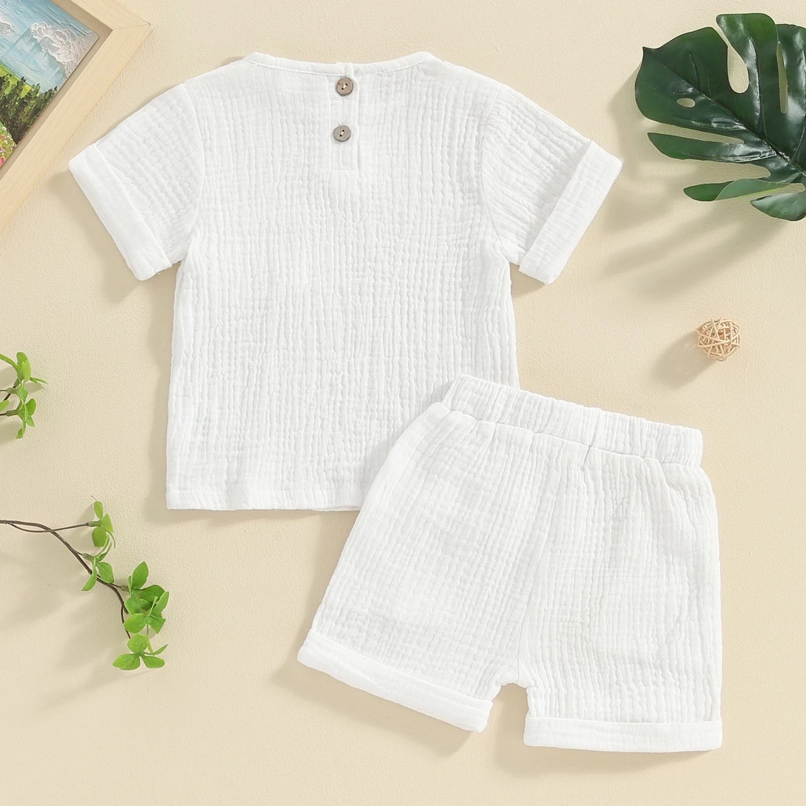 Summer-Infant-Baby-Boys-Shorts-Tracksuits-Sets-Kids-Linen-Short-Sleeve-Crewneck-Button-Tops-Shorts-Clothing-2